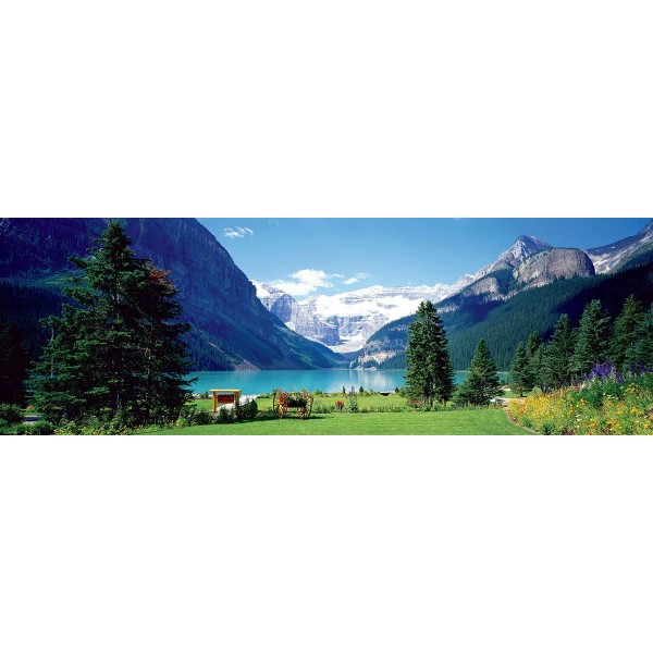 Kanada , Góry Rockies, Widok na jezioro Louise, Panorama (1000el.) - Sklep Art Puzzle